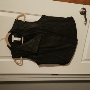 Liz Claiborne brown leather vest